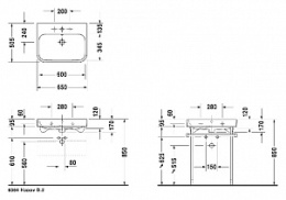 Раковина 65 см Duravit Happy D.2 2318650000, белый