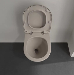 Подвесной безободковый унитаз Villeroy&Boch Antao (4674T0AM) Миндаль