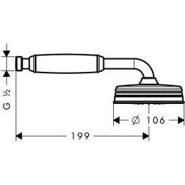 Hansgrohe Axor Montreux 16320820 Ручной душ (шлиф.никель)