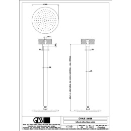 Верхний душ Gessi Ovale (23159#031) хром