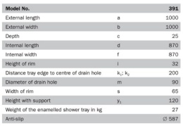 Поддон душевой Kaldewei Superplan мод 391-2 100 x 100 x h12 cм, 447035000001 anti-slip