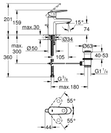 Grohe Europlus 2 32612002 Смеситель для раковины, стандартный