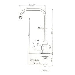 Фото Кран для питьевой воды AF103 Paini AF103 хром