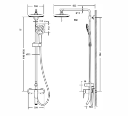 Фото Душевая колонна со смесителем Bravat Source (F6173218CP-A-ENG) хром