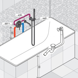 Фото Комплект на 2 потребителя Paini Cox 78CRSET26911BATH хром