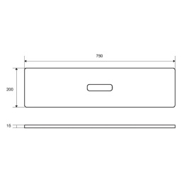 Excellent ZEN DOEX.1101.750.TR Полка на ванну