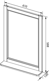 Фото Зеркало Aquanet Бостон (00209675) Белый