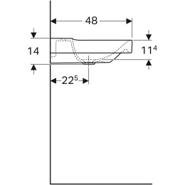 Geberit Xeno2 500.530.01.1 Раковина, подвесная