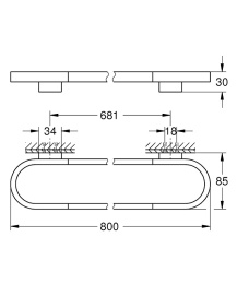 Держатель для полотенца Grohe Selection 41058000, 80 см, хром