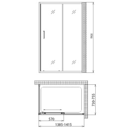 Душевой уголок Gemy Victoria S30191B-A75