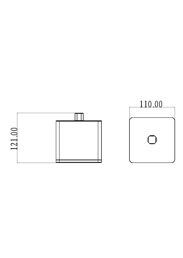 Стакан для ваты Boheme (10964-B-CR) черный, хром