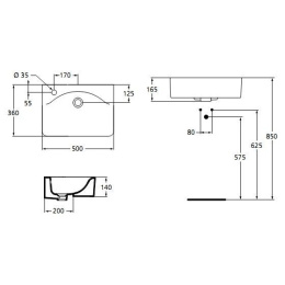 Ideal Standard Connect Cube E793501 Раковина на 50 см