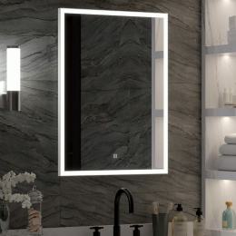 Континент ЗЛП944 Зеркало "Frame white standart" 600x800