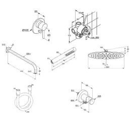 Душевая система Kludi Bozz 38736N076 Золото брашированное