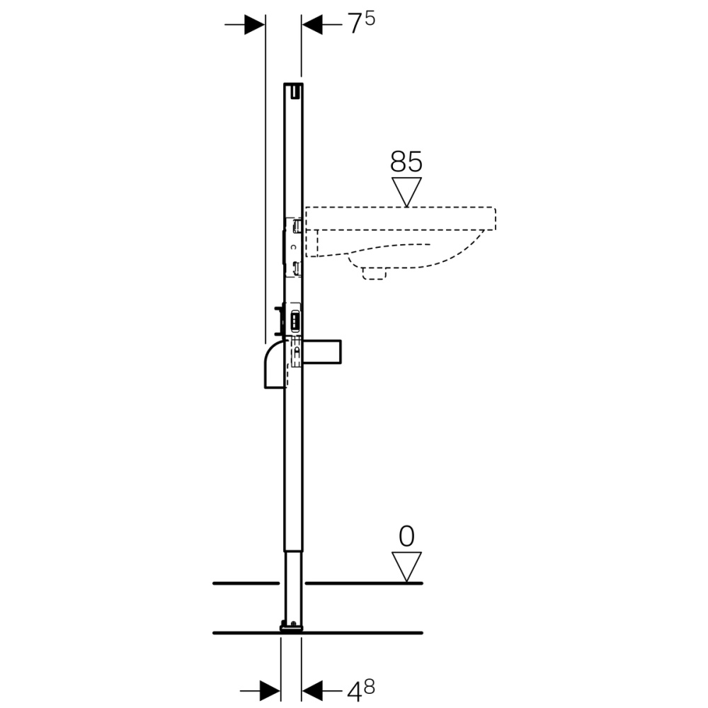 Geberit Duofix 111.430.00.1 Инсталляция для раковины, стандартная