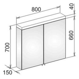 Зеркальный шкаф Keuco Royal Reflex 24203171301, белый