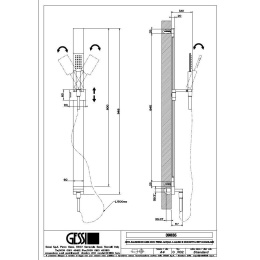 Душевой гарнитур Gessi Tremillimetri Rettangolo (39835#238) сталь