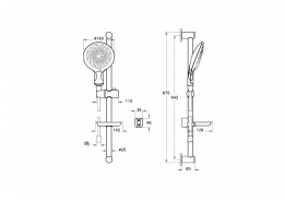 Фото Душевой гарнитур Vitra Samba 3F (A45655EXP) хром