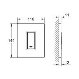 Кнопка смыва Grohe Skate Cosmopolitan (38784000) серый