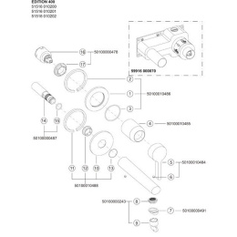 Смеситель для раковины Keuco Edition 400 51516010200, хром