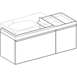 Geberit Citterio 500.567.JI.1 Тумба для раковины, с ящиками выдвижными