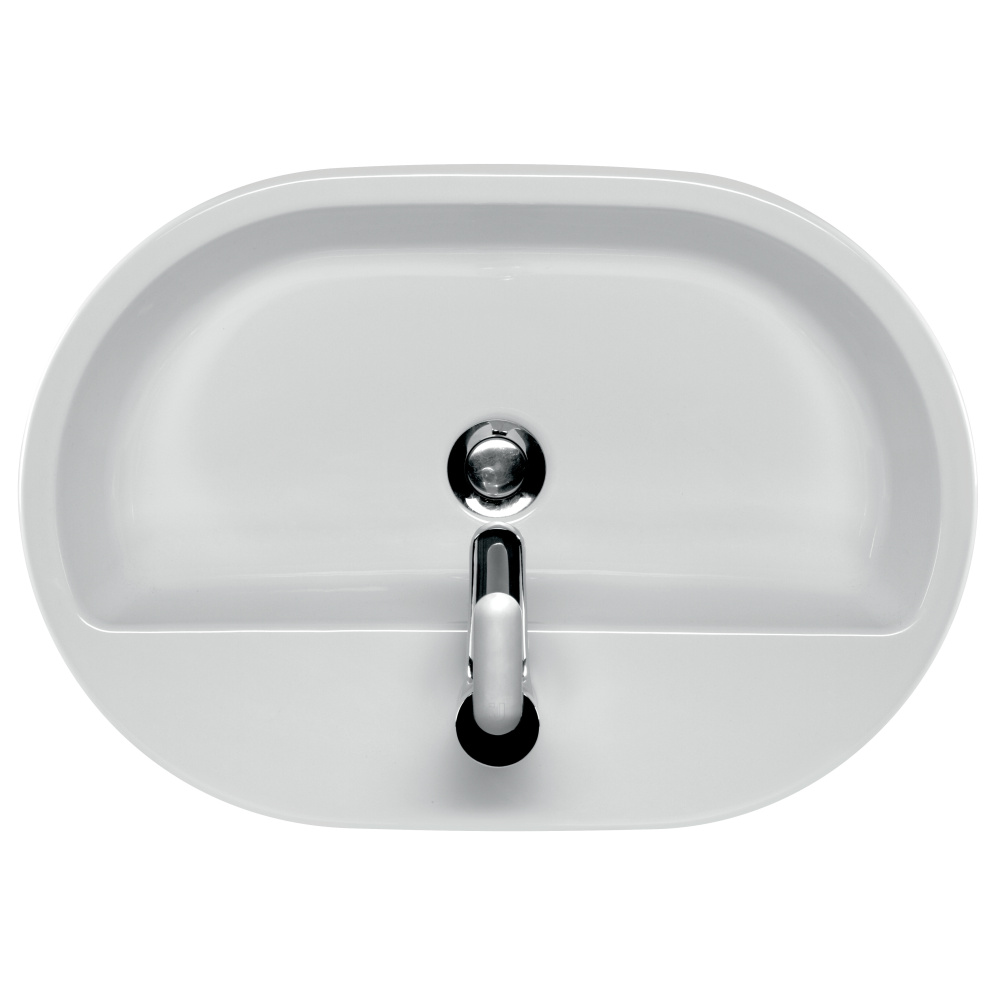 Раковина встраиваемая: CASPIA 60 OVAL 1 отв., овальная, белый, Сорт1 Cersanit UM-CAS60/1-O