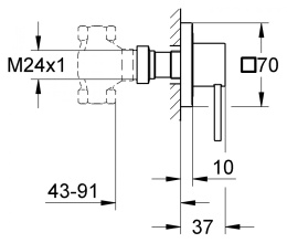 Фото Grohe Allure 19384000 Вентиль, для душа