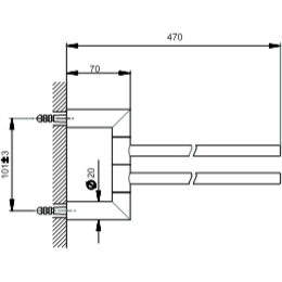 Держатель полотенца Cisal System SY09021021, хром