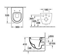 Унитаз подвесной Esbano (ESUPAMAPNBM) черный, матовый