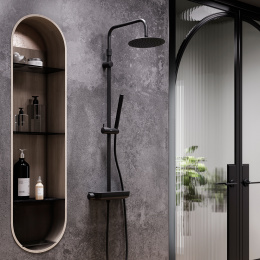 Душевая система со смесителем Damixa Scandinavian Pure (936780300) черный
