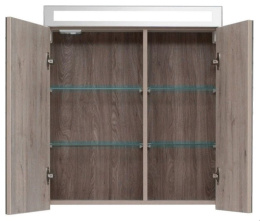 Зеркальный шкаф Dreja Max 77.9008D, LED-подсветка, 70x80 см, дуб кантри