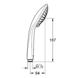 Grohe Euphoria 27222000 Душ ручной 3 вида струи
