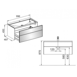 Фото Тумба Keuco Royal Reflex 34070210000, белый, глянцевый