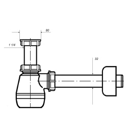 Фото Сифон для постирочной раковины Hatria (YXZ801)