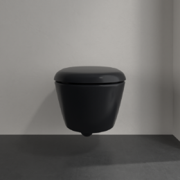 Фото Подвесной унитаз Villeroy&Boch Antao (4674T0R7) безободковый, технология TwistFlush, Pure Black