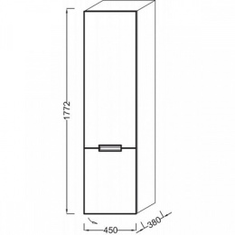 Jacob Delafon Reve EB1141D-G80 Подвесная колонна 45 см, шарниры справа
