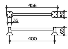Полотенцедержатель Keuco City.2 02701010400, хром