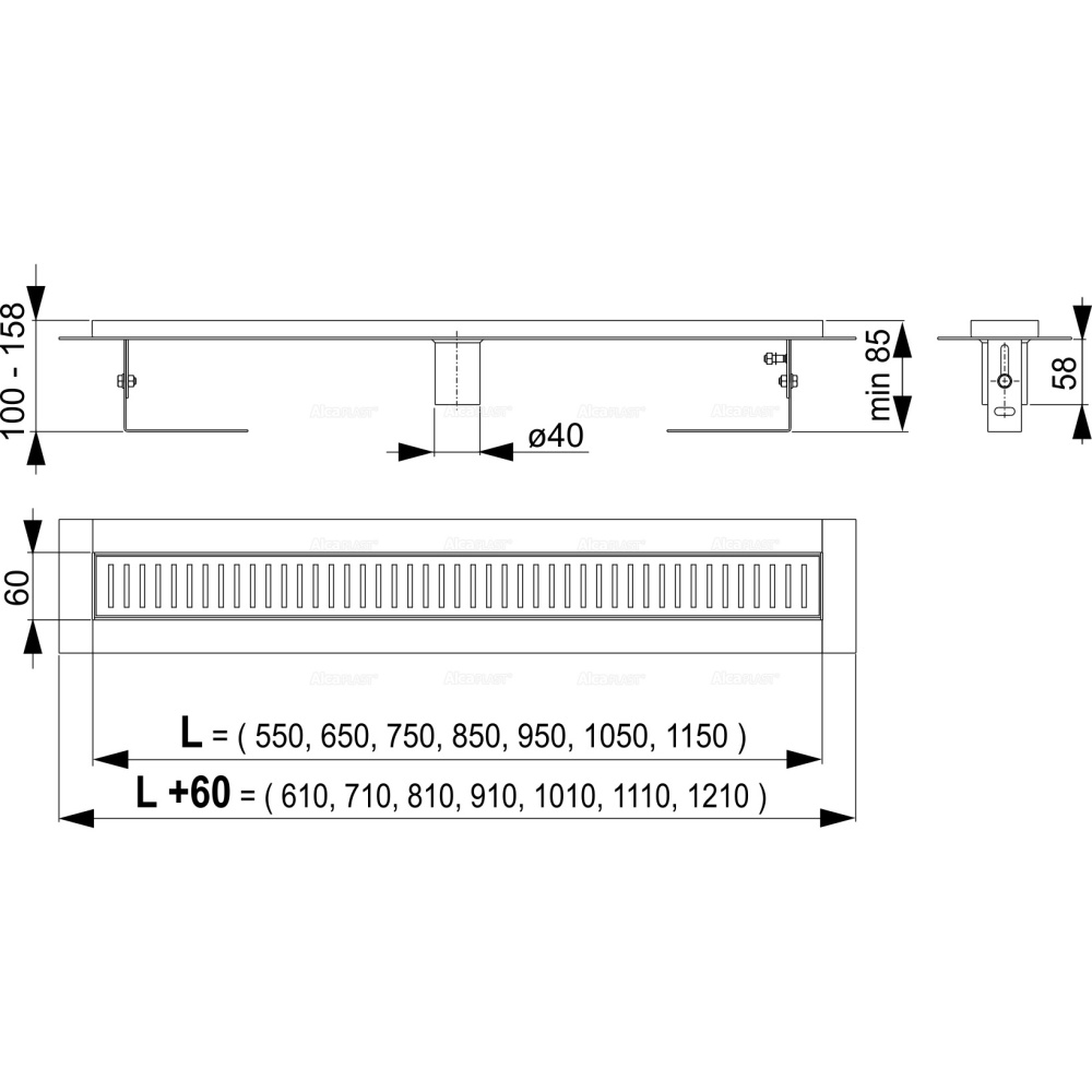Душевой лоток AlcaPlast (APZ2001-650)