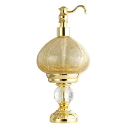 Фото Migliore Cristalia 16831 Дозатор жидкого мыла настольный, стекло золото SWAROVSKI