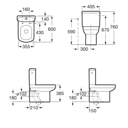 Бачок для унитаза Roca Dama Senso (341519000) белый