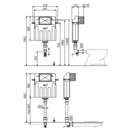 Бачок для унитаза AlcaPlast AM112W
