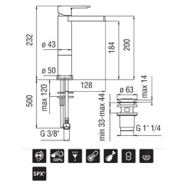 NOBILI New Road RDC0158/2CR Смеситель для раковины (хром)