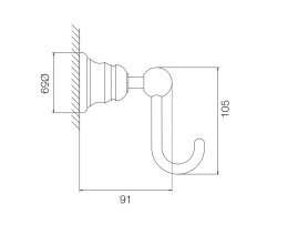 FIMA Carlo Frattini Victory F6064/1OR Крючок для халатов