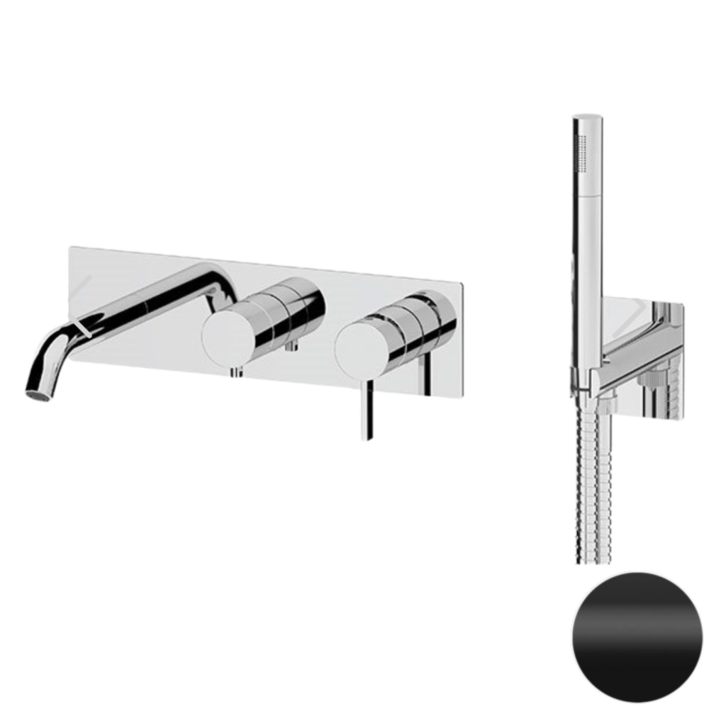 Фото Смеситель для ванны Remer Metrica MC53D2WBNO, черный матовый