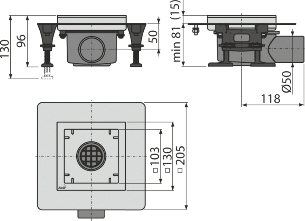 Фото Сливной трап AlcaPlast (APV120)