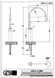 Смеситель для раковины Gessi Goccia (33609#031) хром