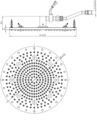 Фото Bossini Dream Oki H37373 Лейка потолочная, хром