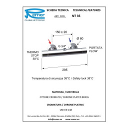 Termo смеситель Remer для душа RR NT31