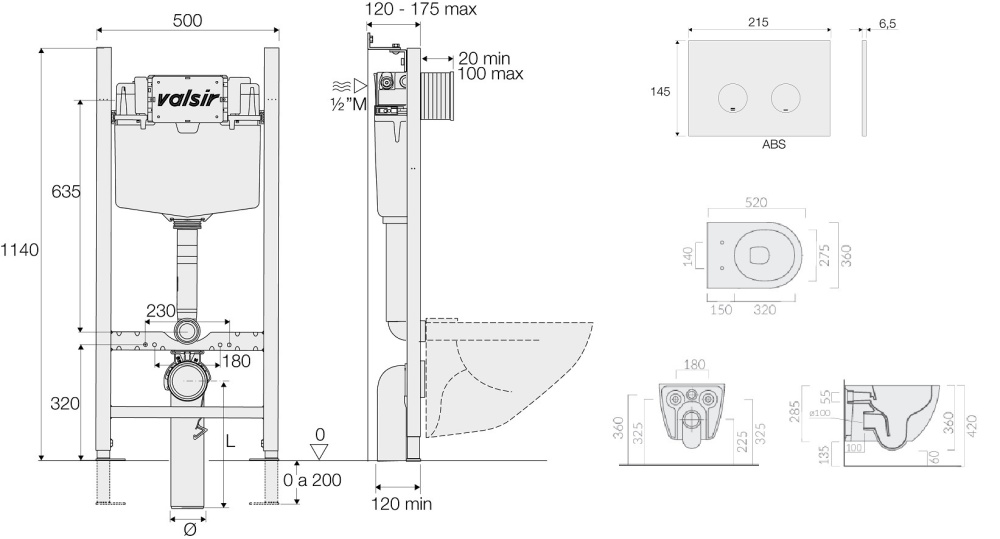 Фото KIT VSCR 7334 Slim P4 Комплект инсталляции 4 в 1, WINNER S BLOCK VS0853202, унитаз DREAM 7334, крышк