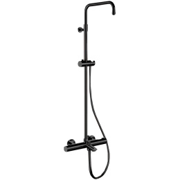 Фото Душевая система Remer Elegance (EQ34ASSDNO) черный матовый